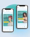 Two smartphones displaying a healthcare app interface, prompting users to set and log injection dates and reminders.