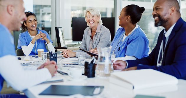Healthcare professionals meeting