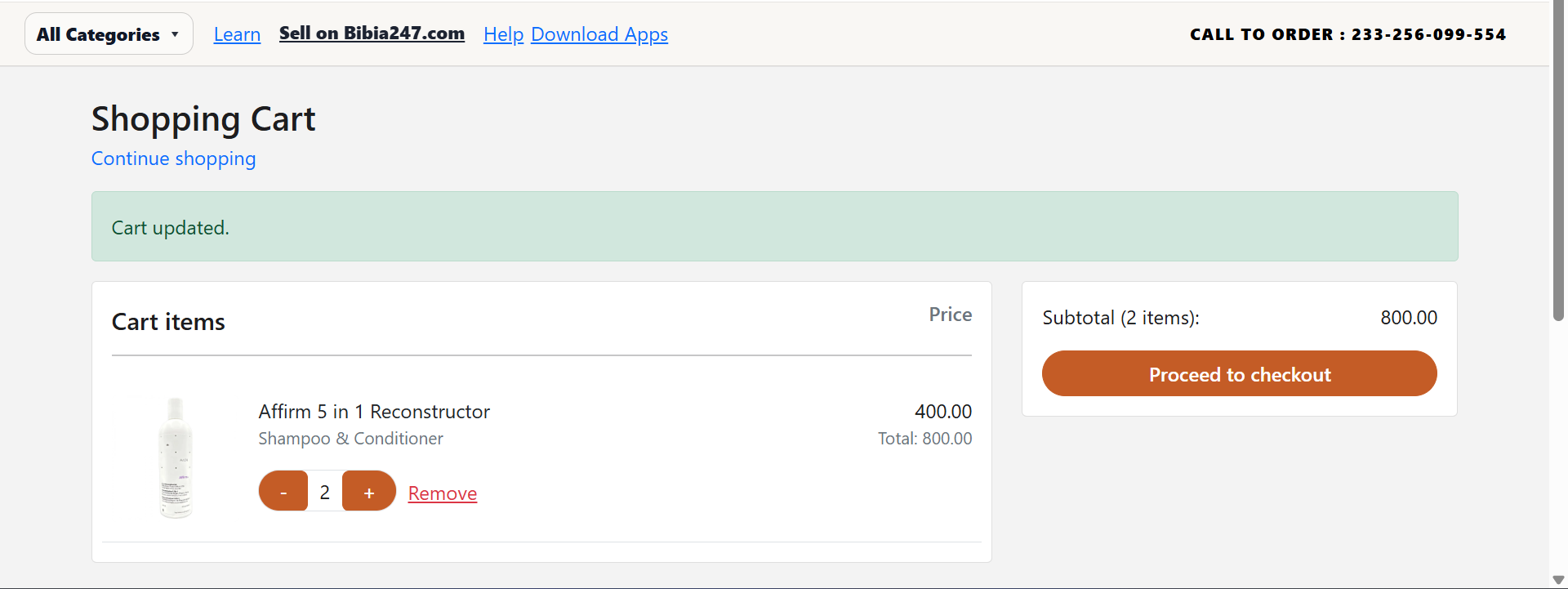 Customer completing an online order