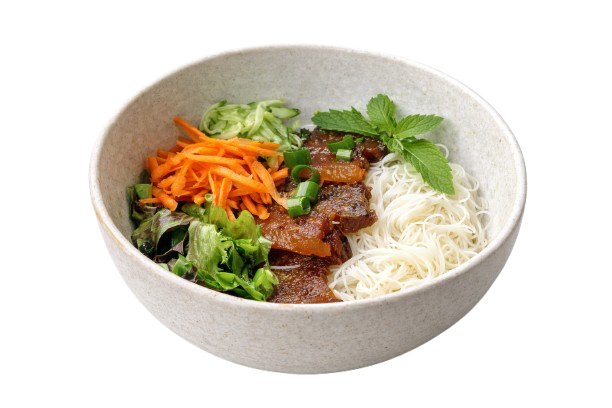 Bún chả – vepřový bok s rýžovými nudlemi a bylinkami