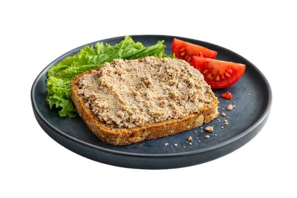 Delicate kidney spread on lard