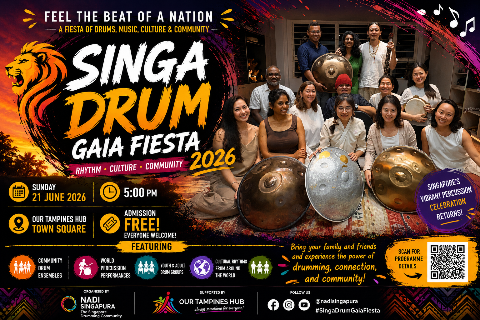 SINGA DRUM GAIA FIESTA 2026