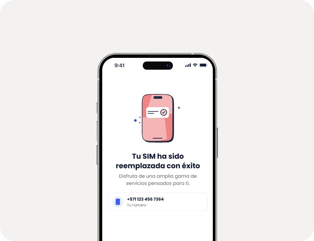 Solicita una nueva SIM - Ilustración de guía paso a paso