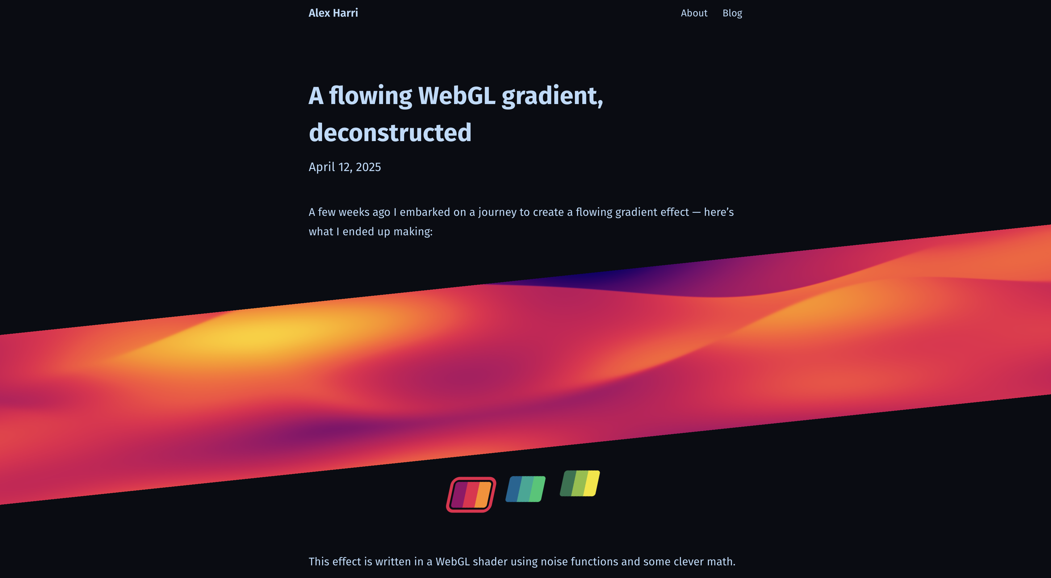 Flowing WebGL gradients screenshot