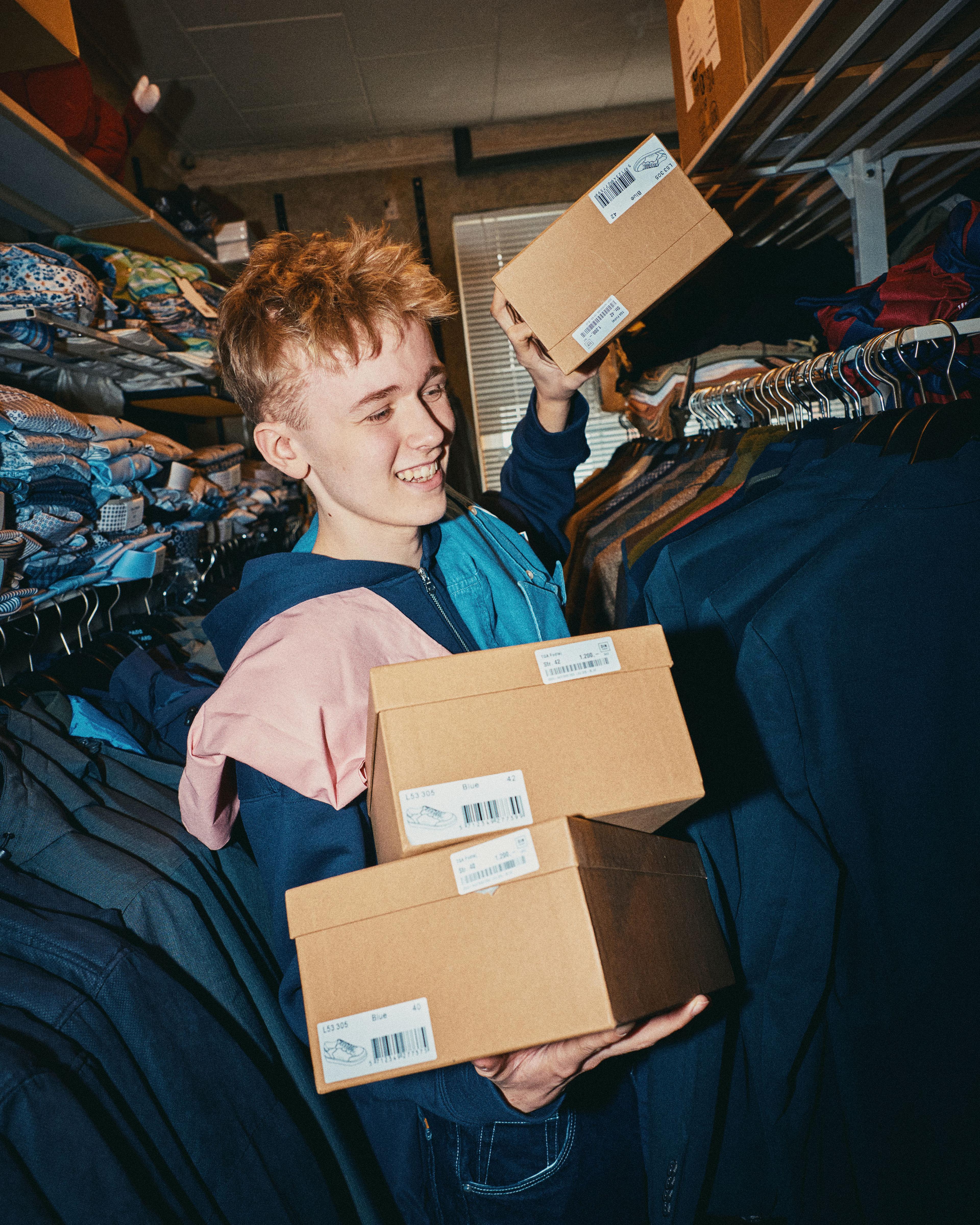 Boy in store