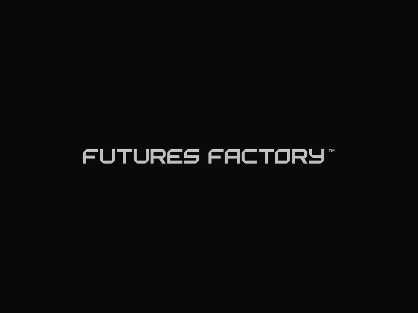 Minimalist, wide-aspect brand text asset displaying tech-inspired, custom-molded block typography with a small trademark symbol on the right.