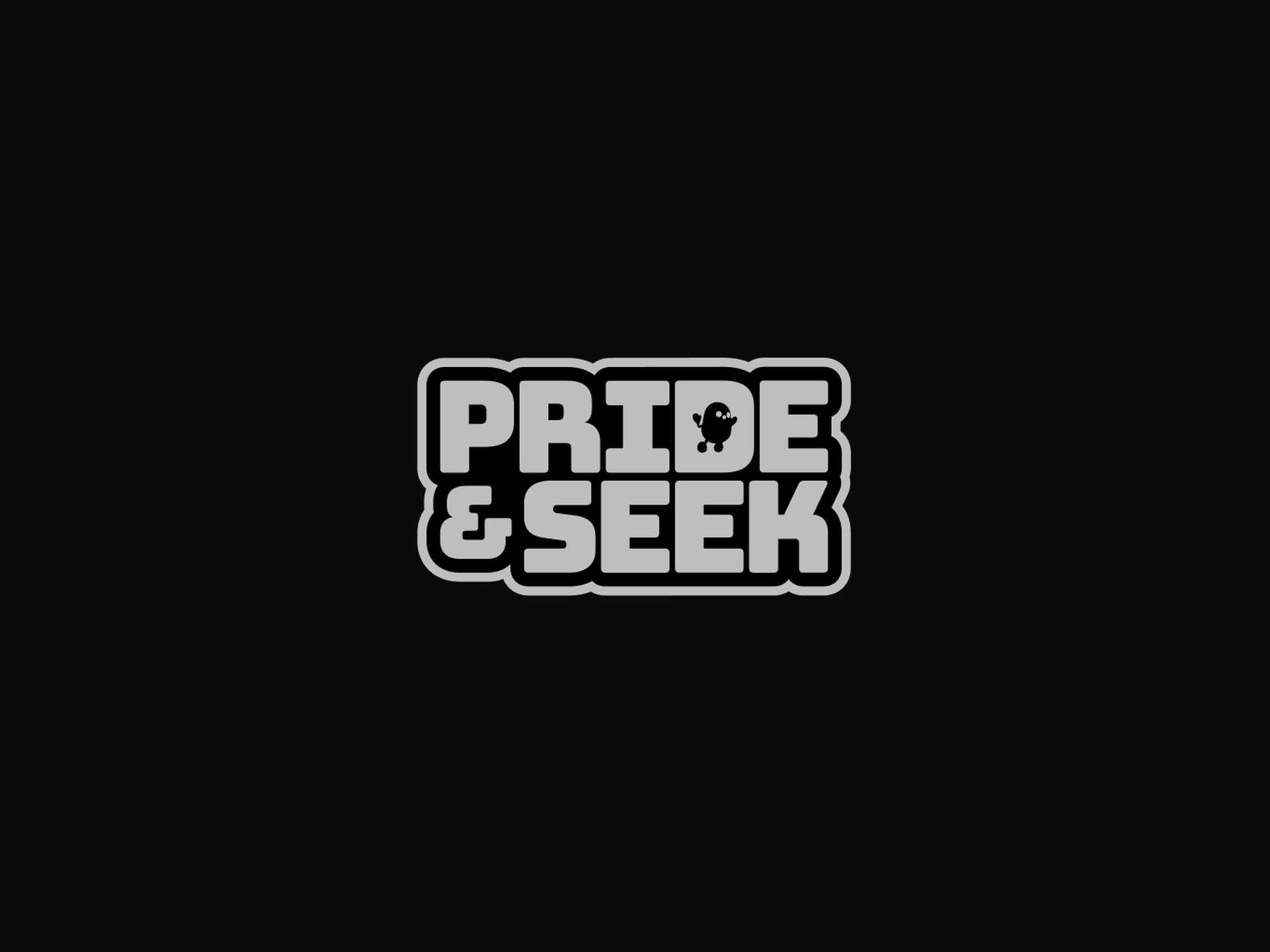 High-contrast thick block typography logo featuring a custom bubble border frame and a small hidden character detail within the text layout.