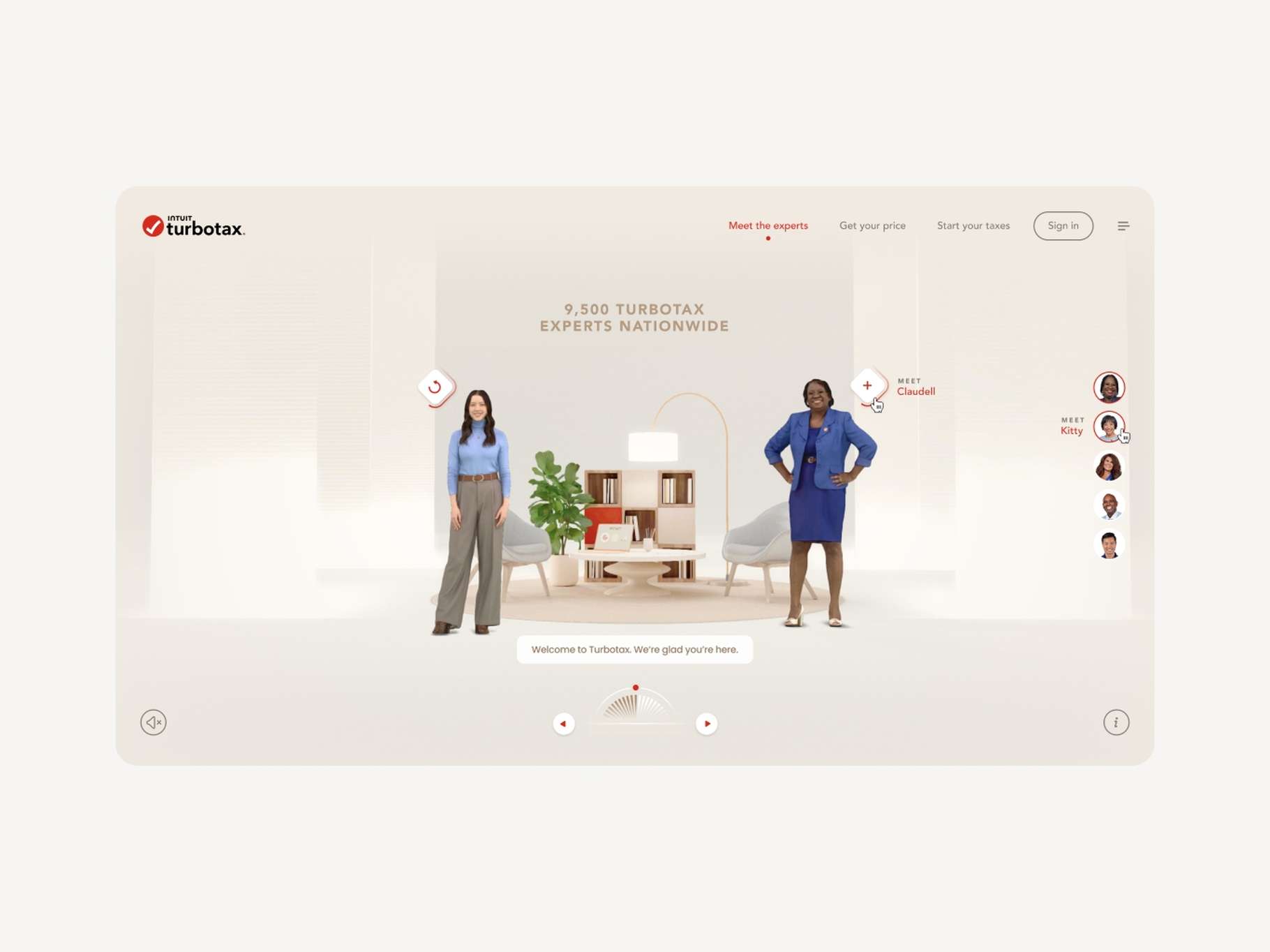 A desktop app dashboard concept showcasing a directory of remote professional consultants using high-quality character photography and a clean grid layout.