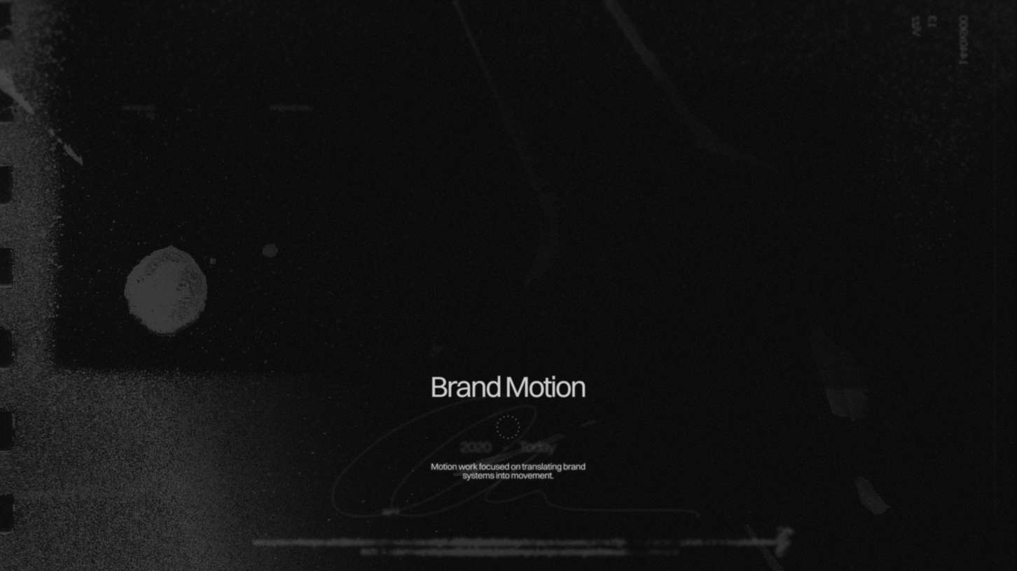 Moody editorial title card asset displaying bold high-contrast main typography alongside industrial, weathered film textures and fine print details.