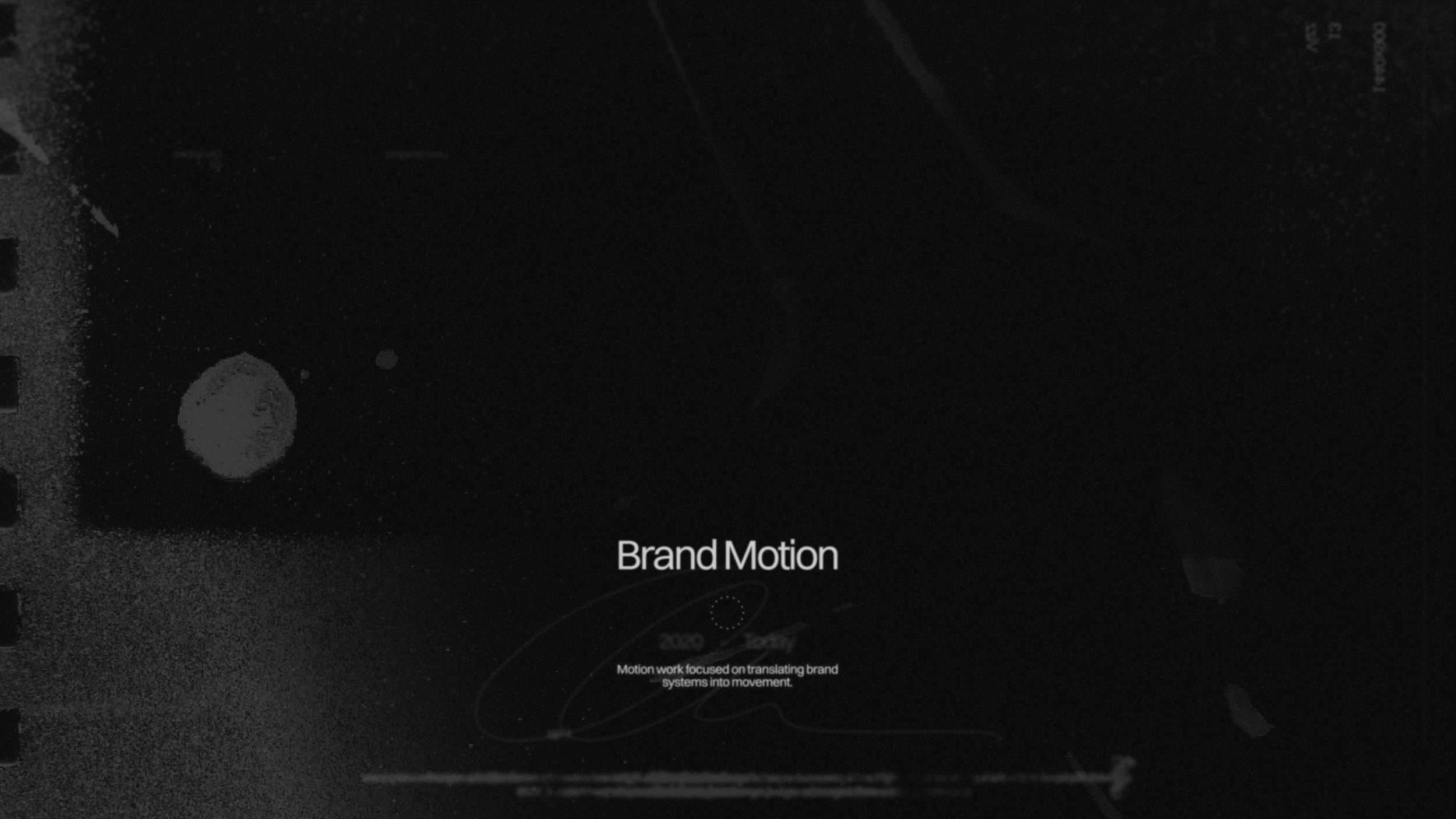 Moody editorial title card asset displaying bold high-contrast main typography alongside industrial, weathered film textures and fine print details.