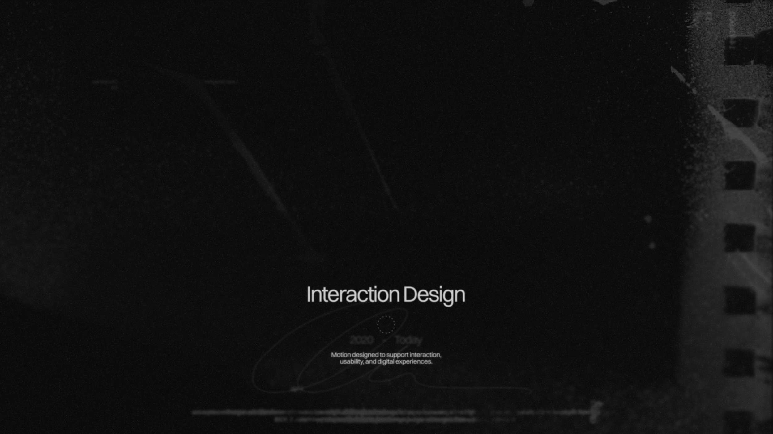 Minimalist digital title card featuring sharp typography overlaying a heavily weathered, grainy black abstract background with chemical photography burns.
