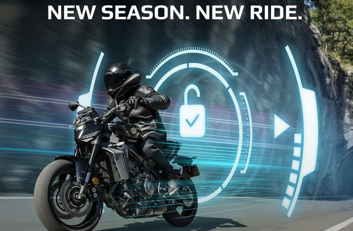 Yamaha MT-09 in actie tijdens de New Season Unlocked campagne met € 1.000 startvoordeel