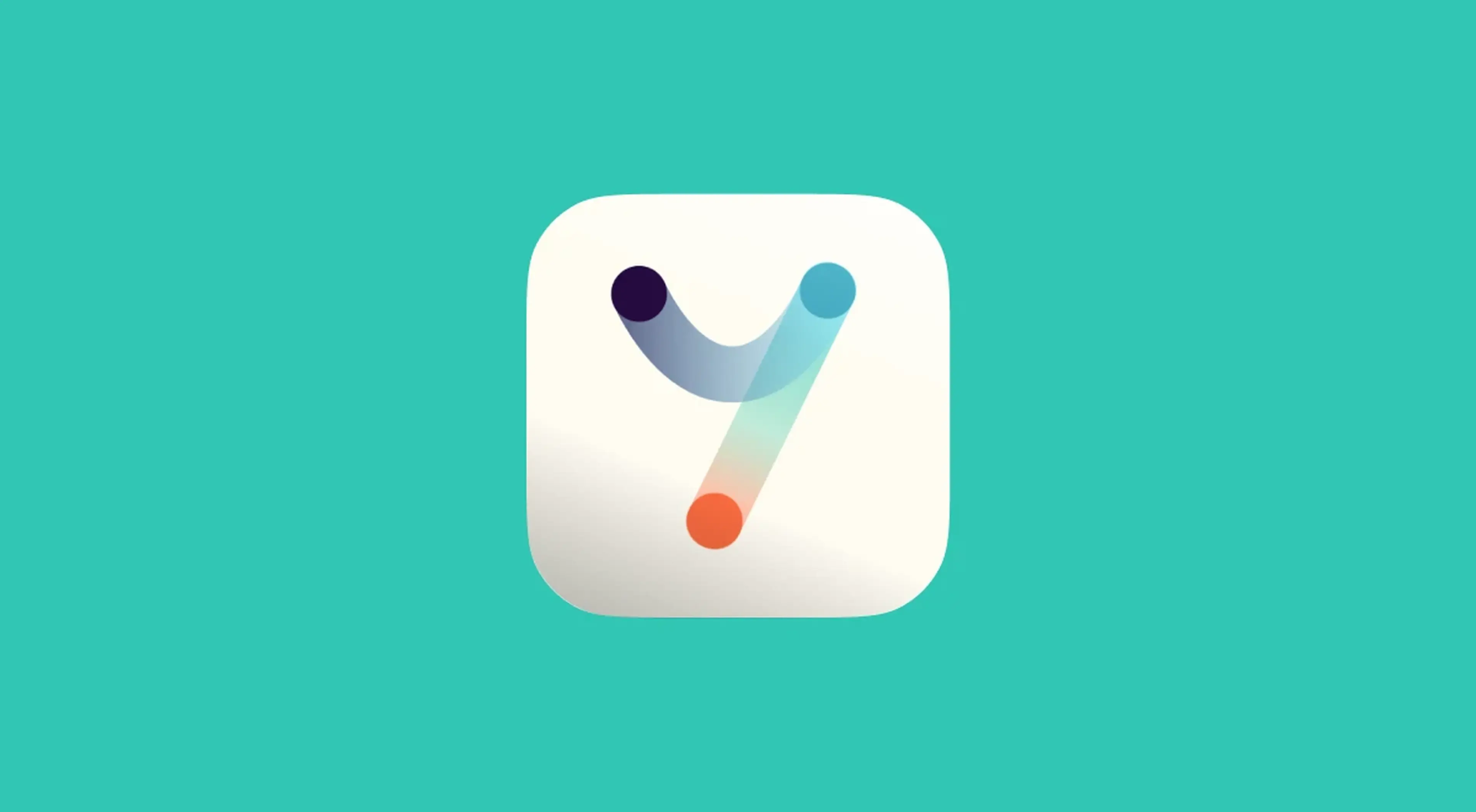 Yuno app icon with a colorful Y-shaped logo on a navy blue background, representing the Yuno microlearning app