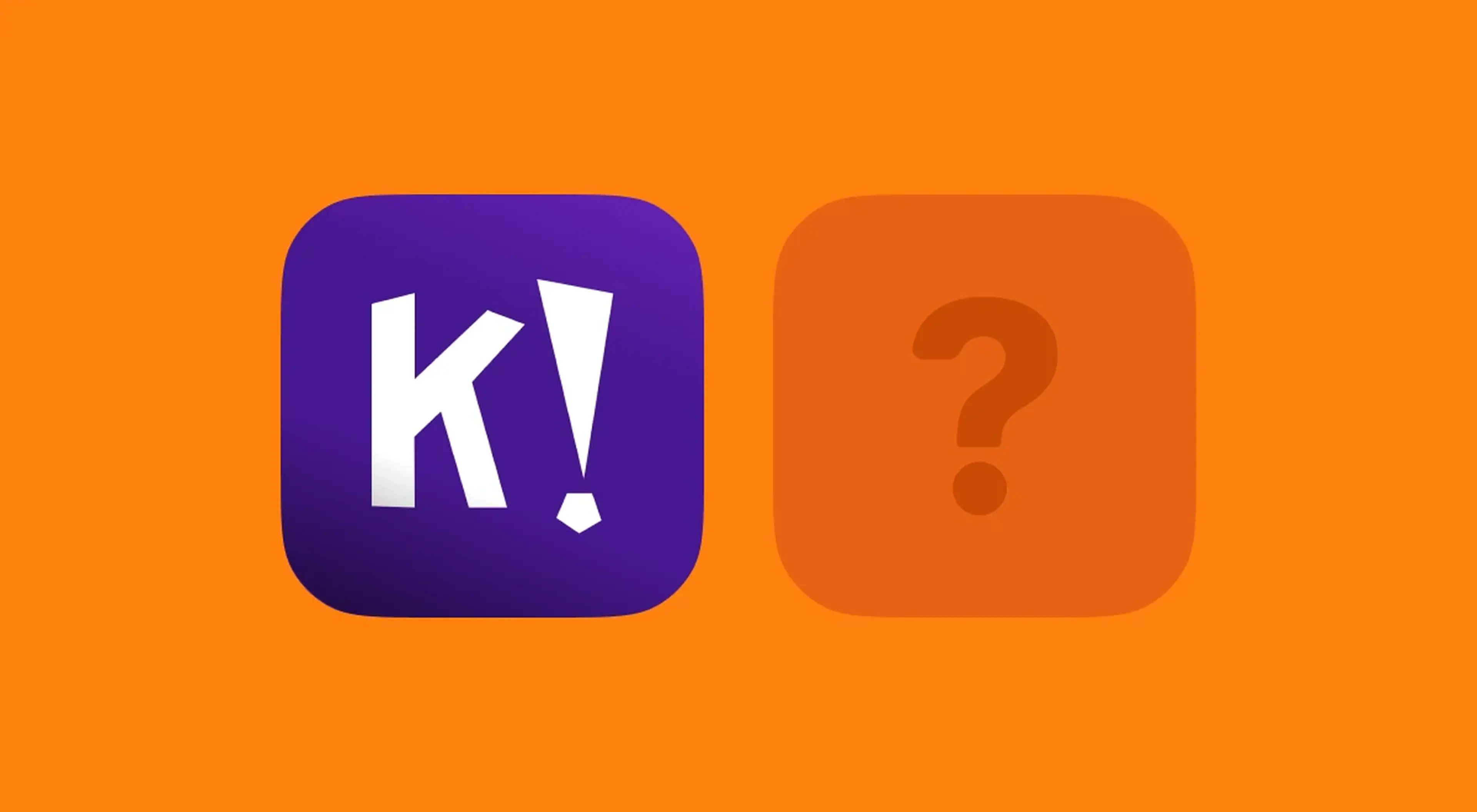 Kahoot app icon with question mark on a bright orange background, representing fun apps for learning and Kahoot alternatives