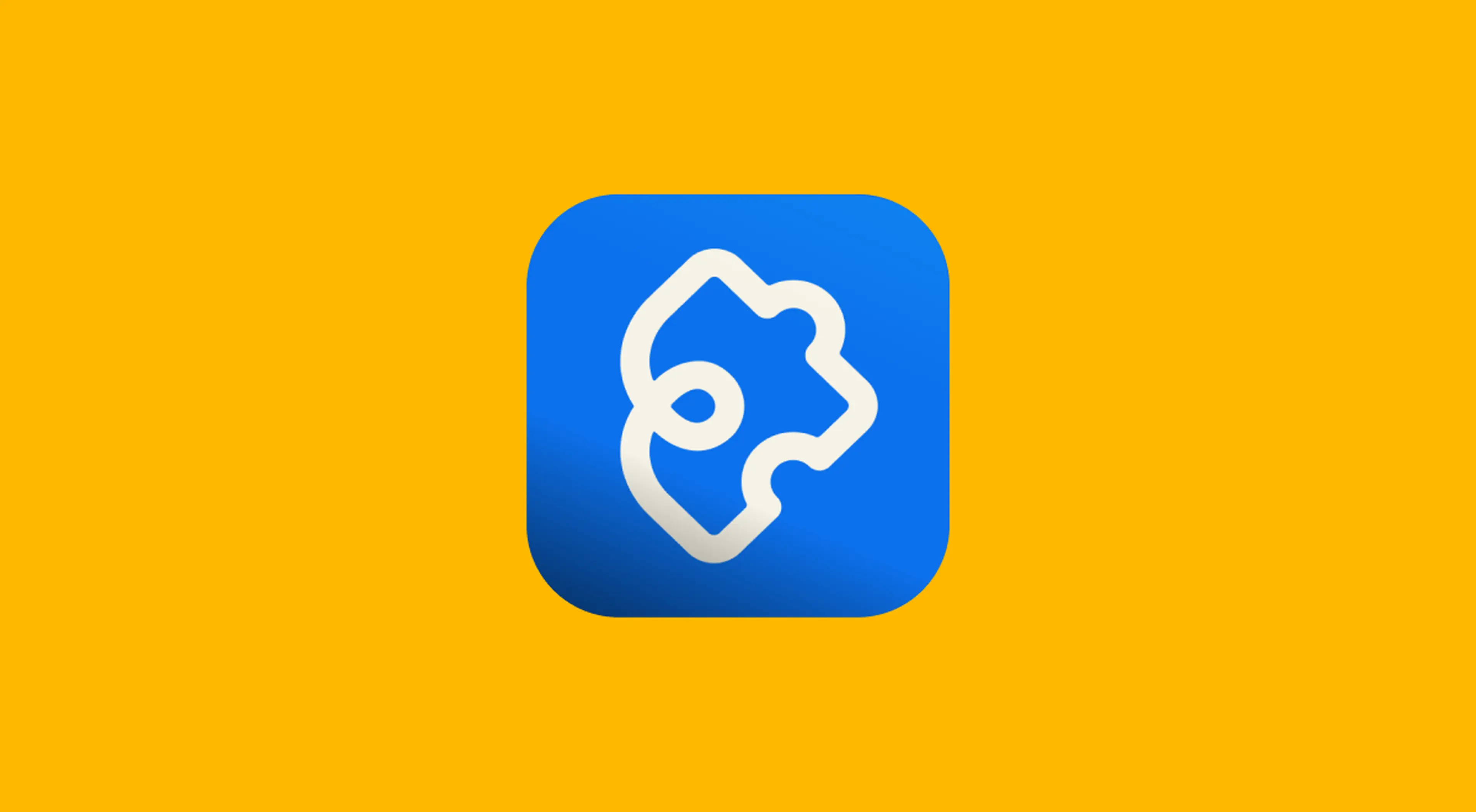 Edpuzzle app icon with a white puzzle piece symbol on a blue rounded square set against a bright yellow background