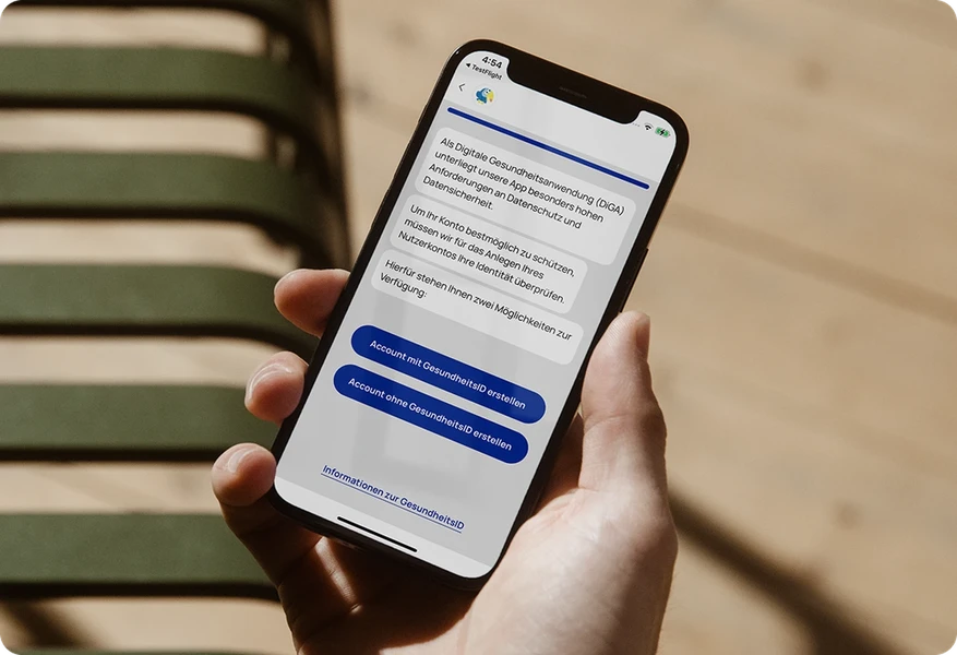 Screenshot der hiToco®-App mit zwei Optionen zur Zwei-Faktor-Authentifizierung