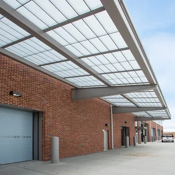 Liteway™ FRP Canopy System over parking and loading area