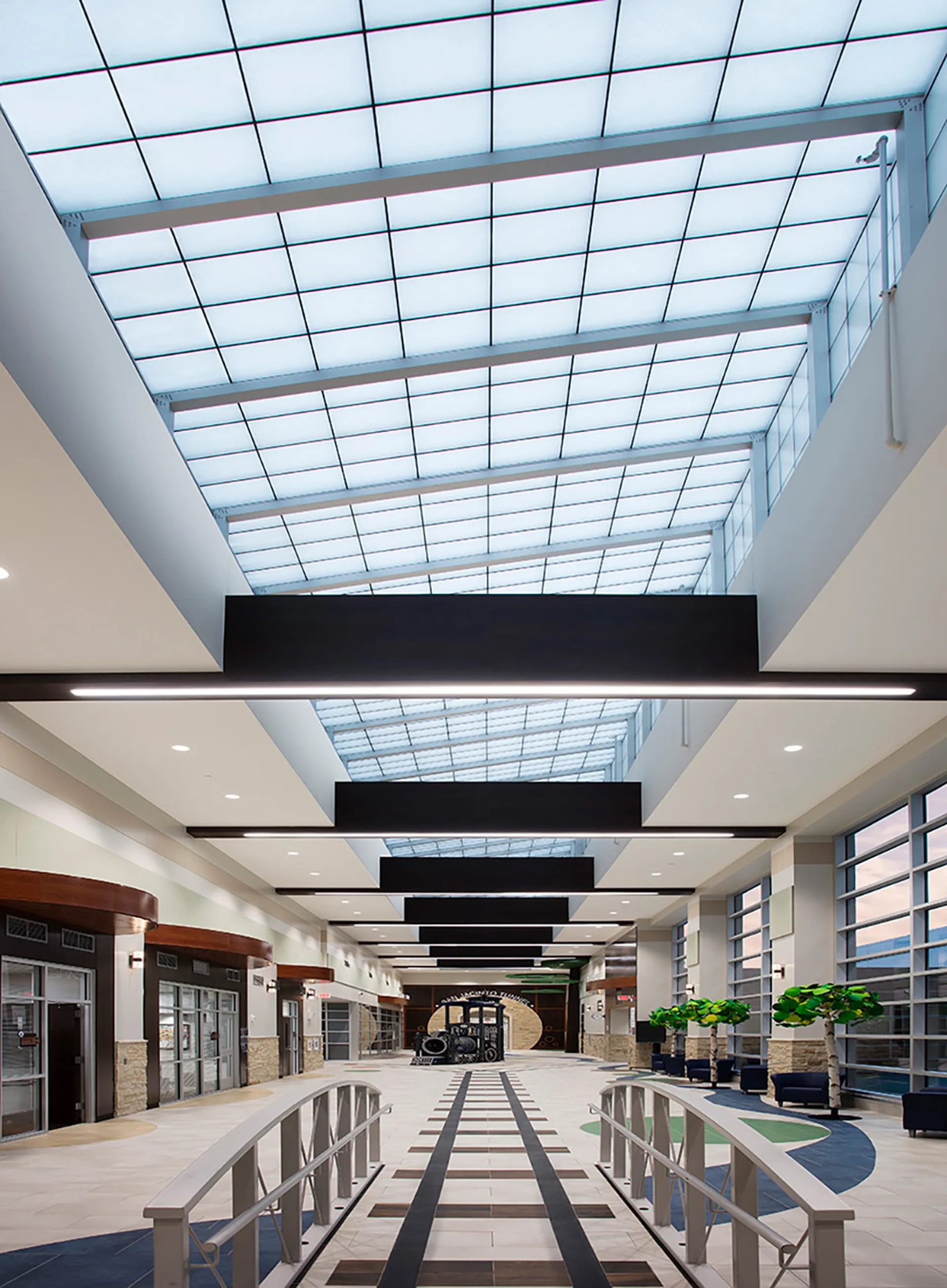 GridSpan FRP panel skylight in elementary school facility