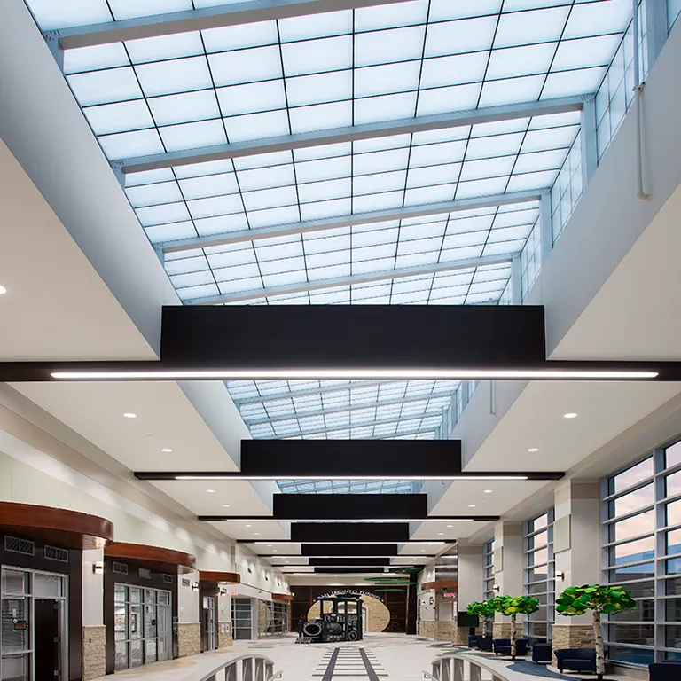 GridSpan FRP panel skylight in elementary school facility