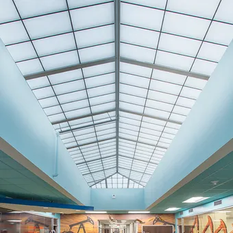 GridSpan FRP panel skylight in elementary school facility