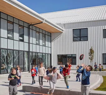 UniGrid FRP wall system exterior - on school facility