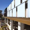 PentaClad™ polycarbonate cladding system used on parking garage transit station