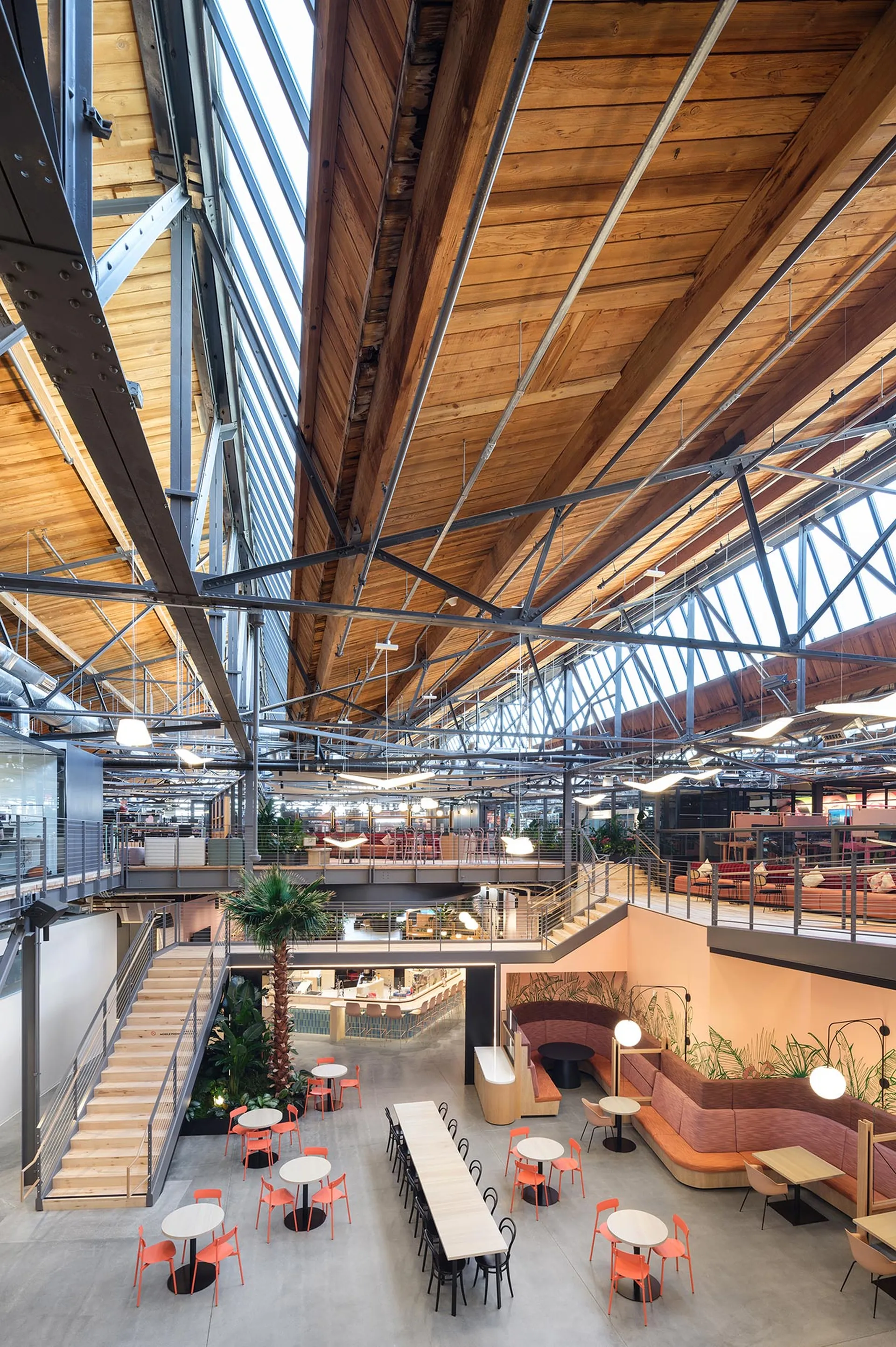 KlearSky™ custom glass skylight in large office building