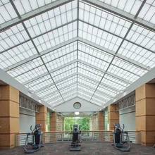 GridSpan FRP skylight over student center workout area