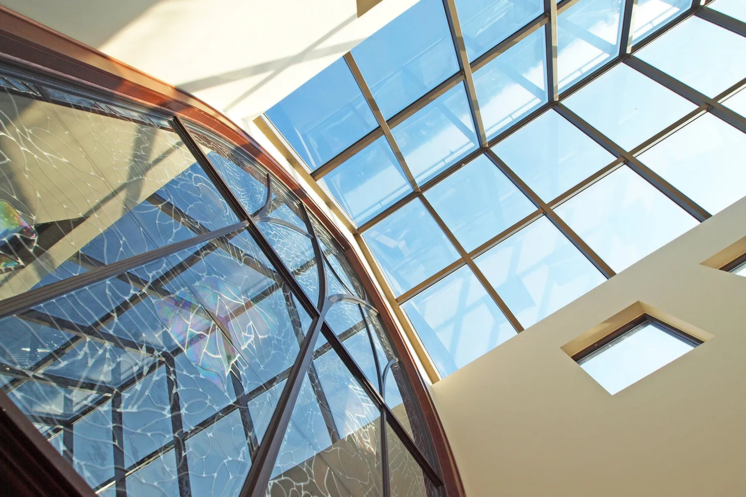 KlearSky™ custom glass ridge skylight in religious space