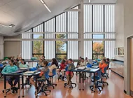 UniGrid FRP wall system used in classroom in education facility / school