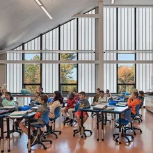 UniGrid FRP wall system used in classroom in education facility / school