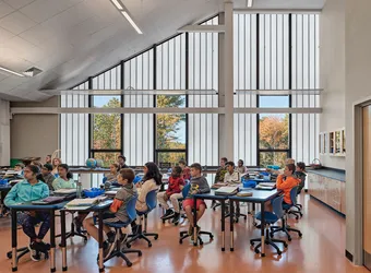 UniGrid FRP wall system used in classroom in education facility / school