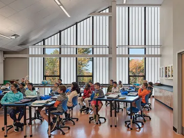 UniGrid FRP wall system used in classroom in education facility / school