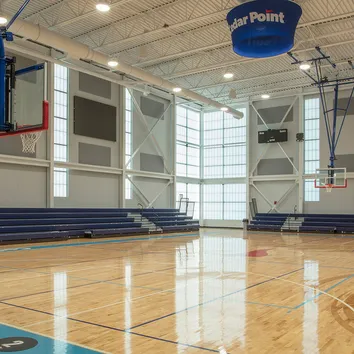UniGrid FRP wall system in gymnasium