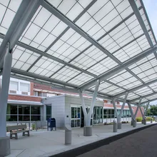 Liteway™ FRP Canopy System over entryway and drop-off area