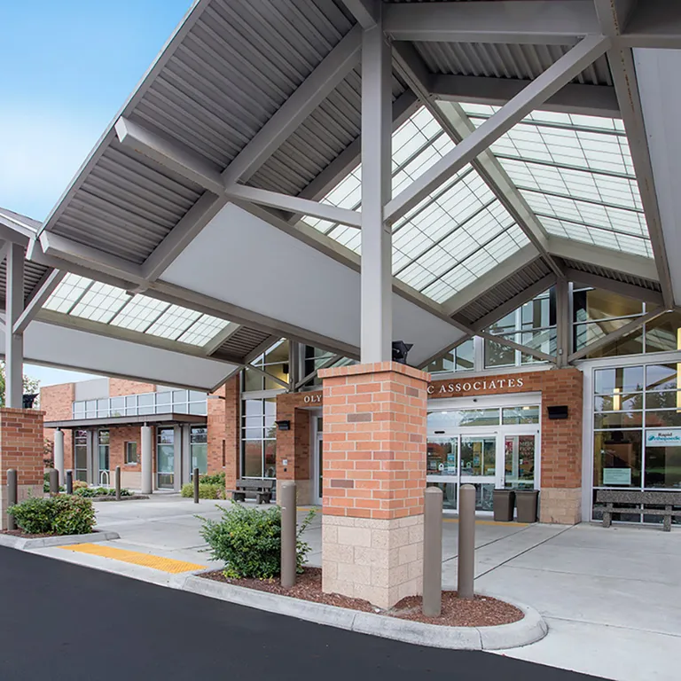 Liteway™ FRP Canopy System over entryway and drop-off area