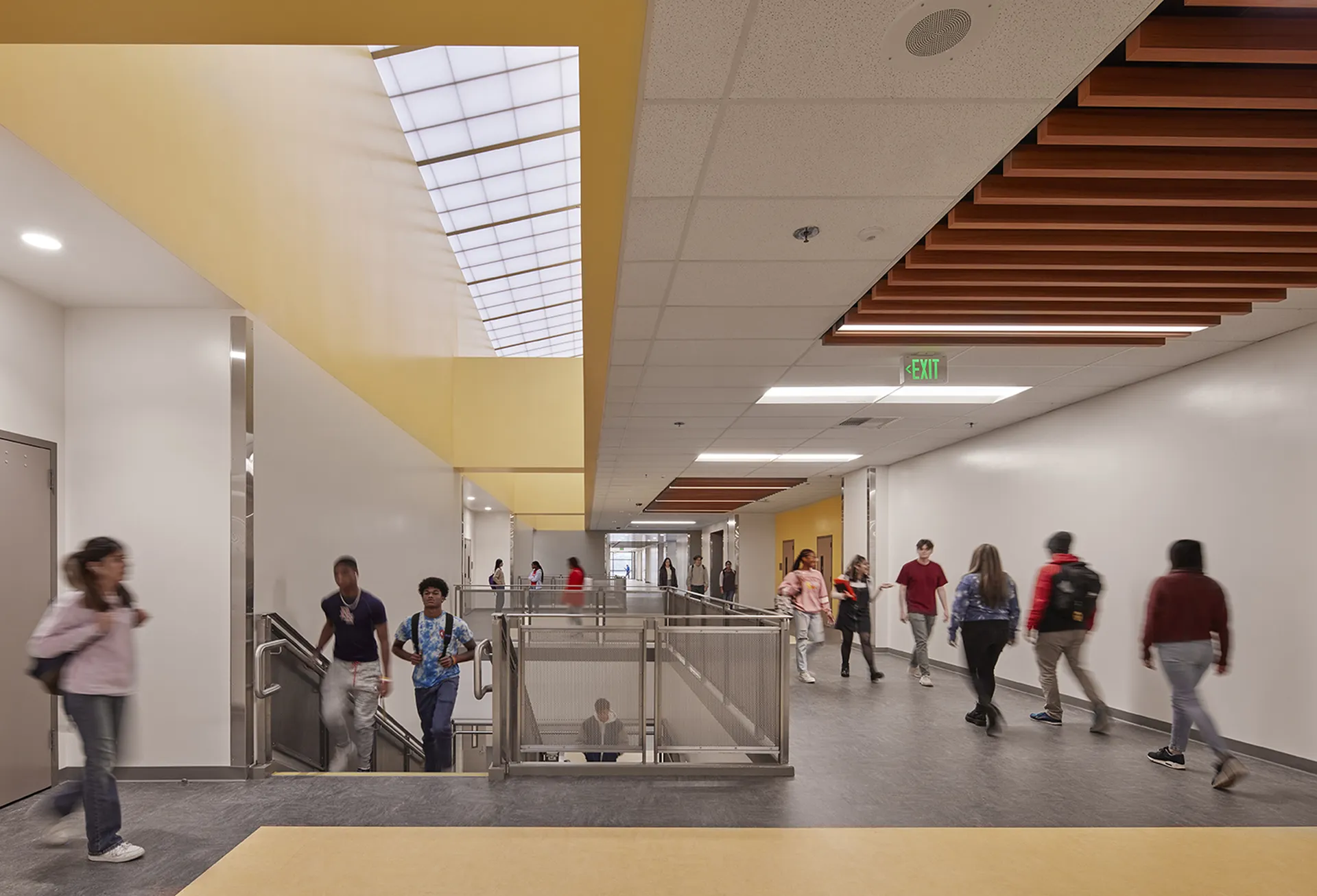 QuadSpan™ single slope skylight in education facility