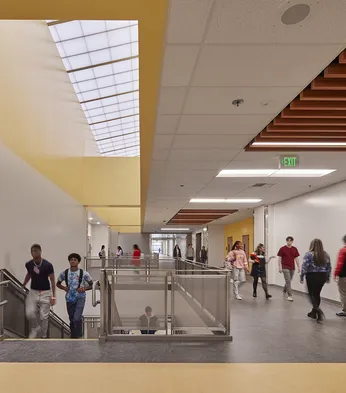 QuadSpan™ single slope skylight in education facility