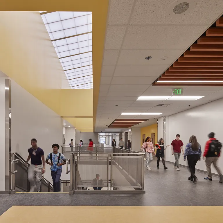 QuadSpan™ single slope skylight in education facility