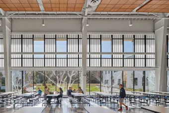 UniGrid FRP wall system in education facility / school gathering area