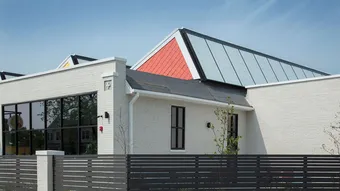 GridSpan FRP panel skylight in retrofitted office space