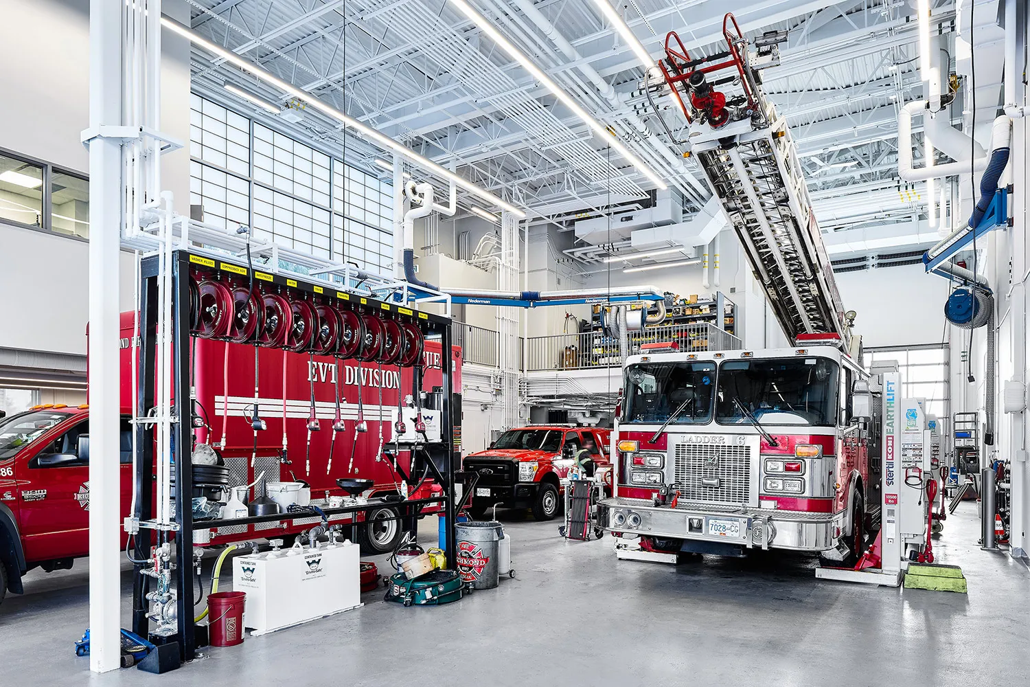UniGrid FRP wall system interior view of fire station
