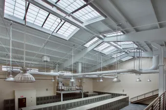 GridSpan FRP panel skylight system in military facility