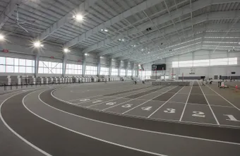 UniGrid FRP wall system in sports athletic facility track