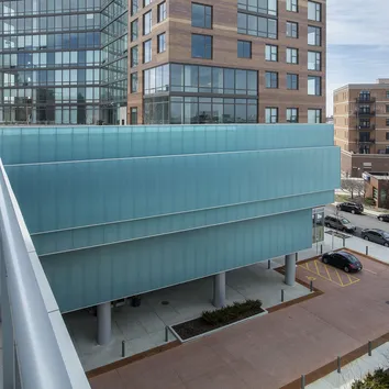 PentaClad™ Polycarbonate Cladding System screening parking garage
