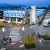 PentaClad™ polycarbonate cladding system used on parking garage transit station