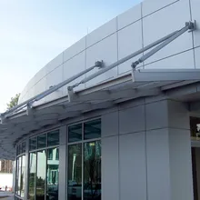 LiteBrow™ Suspended Canopy System over Office Building Entryway
