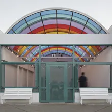 Briteway® polycarbonate canopy over restaurant patio area