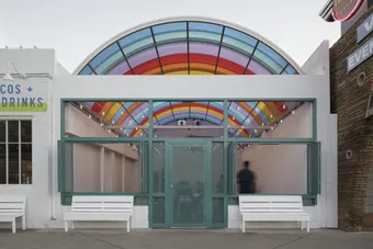 Briteway® polycarbonate canopy over restaurant patio area