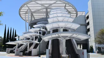Briteway® polycarbonate canopy over parking garage entryway